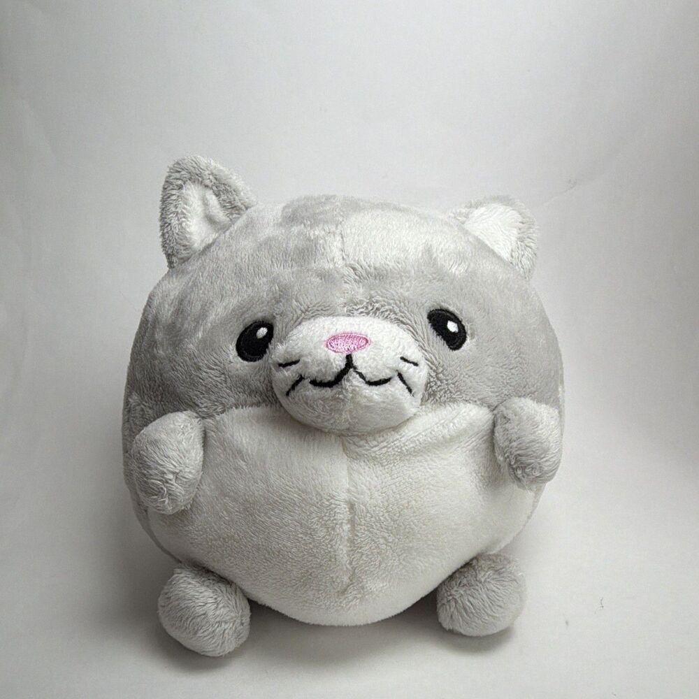 Squishable Gray White Cat Plush Stuffed Animal Small Washable